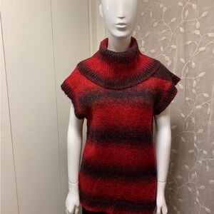 Michael Kors Red and Black Cowl Neck Sweater